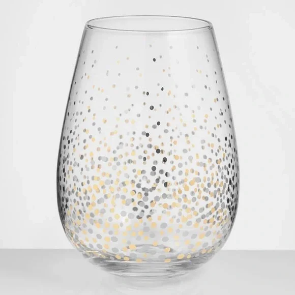 Cost Plus World Market | Dining | World Market Metallic Confetti Stemless Wine  Glasses Set Of 4 | Poshmark